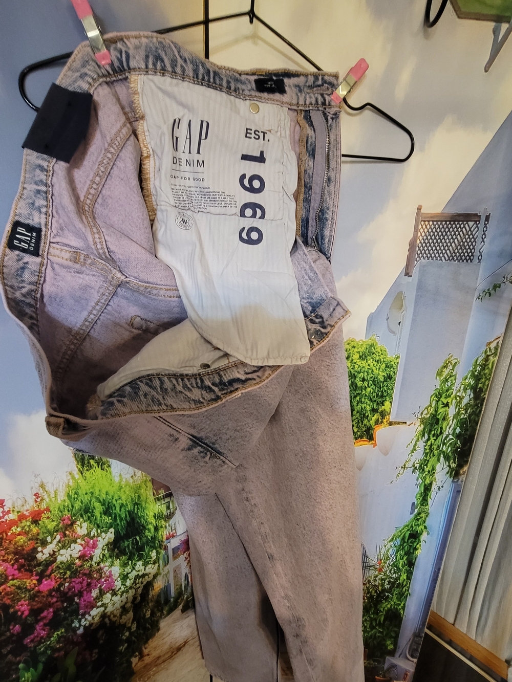 🦩GAP High-Rise Women's Light Pink Acid Wash Jeans